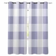 thumbnail image 1 of Fsddascl Purple Plaid Blackout Curtains for Bedroom/Living Room, Thermal Insulated Kitchen Curtains, Spring Summer Farmhouse Buffalo Checkered Grommet Darkening Window Treatment Drapes 42"x45"x2, 1 of 8