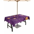 thumbnail image 1 of Fsddascl Purple Starry Sky Outdoor Tablecloth - 60x102 Inch Rectangle Dining Table Cover, Yellow Retro Star Waterproof Outdoor Table Cloth with Umbrella Hole & Zipper for Picnic/Patio/Party, 1 of 7