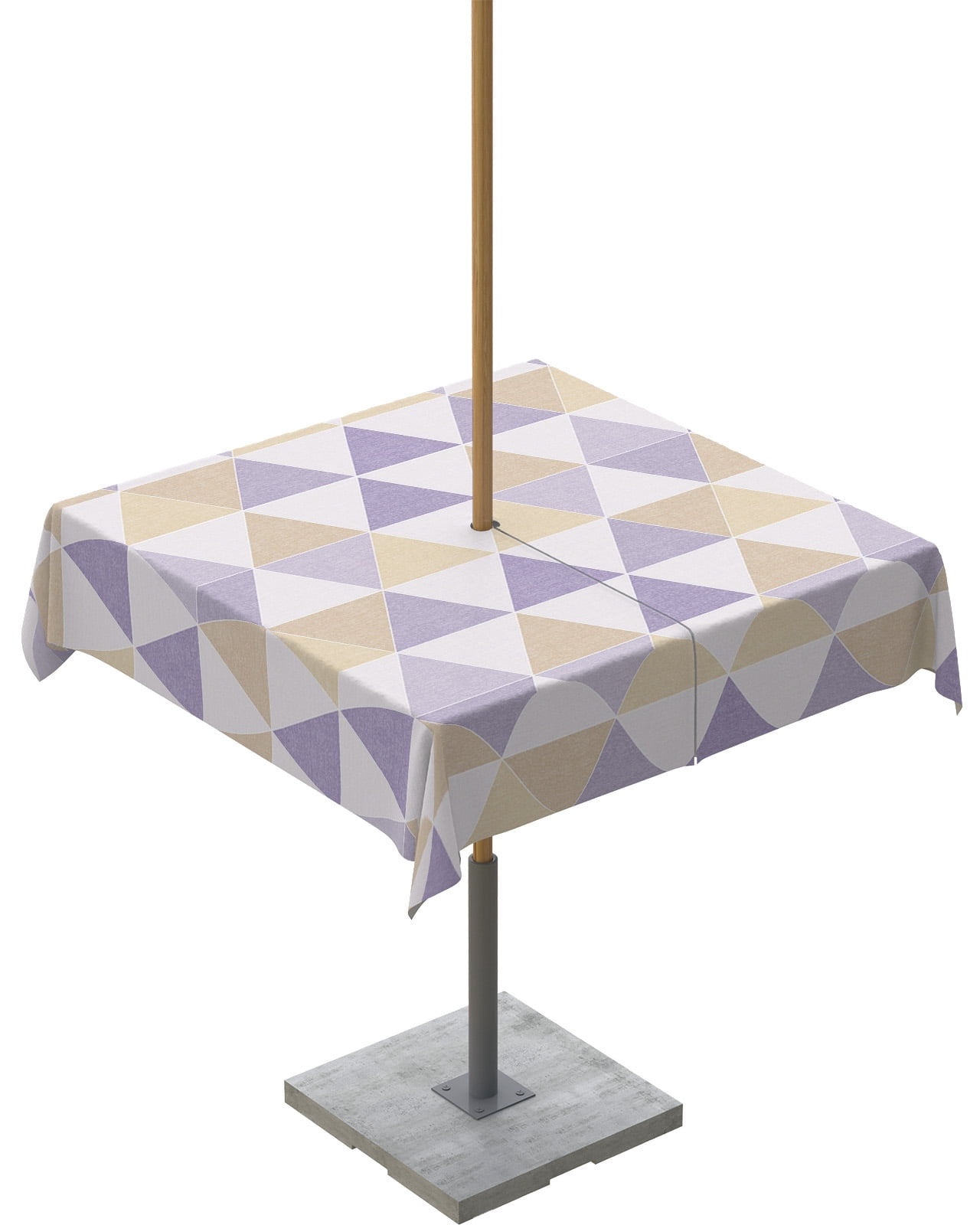 Triangular Tablecloth Fsddascl Purple Yellow Geometric Outdoor Tablecloth - 60x60 Inch Square ...
