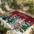 thumbnail image 1 of Fsddascl Red Black Plaid Christmas Outdoor Rug for Patio/Deck/Porch, Non-Slip Large Area Rug 5 x 8 Ft, Xmas Tree Snowflake Indoor Outdoor Rugs Washable Area Rugs, Reversible Camping Rug Carpet, 1 of 5