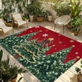 thumbnail image 1 of Fsddascl Red Christmas Outdoor Rug for Patio/Deck/Porch, Non-Slip Large Area Rug 6 x 9 Ft, Snowflake Xmas Christmas Tree Indoor Outdoor Rugs Washable Area Rugs, Reversible Camping Rug Carpet Runner, 1 of 5