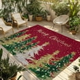 thumbnail image 1 of Fsddascl Red Christmas Tree Outdoor Rug for Patio/Deck/Porch, Non-Slip Large Area Rug 6 x 9 Ft, Xmas Tree Snowflake Green Yellow Indoor Outdoor Rugs Washable Area Rugs, Reversible Camping Rug Carpet, 1 of 5
