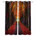thumbnail image 1 of Fsddascl Red Forest Fall Blackout Curtains for Bedroom/Living Room, Thermal Insulated Kitchen Curtains, Autumn Botanical Leaves Modern Art Grommet Darkening Window Treatment Drapes 42"x63"x2, 1 of 6