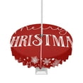 thumbnail image 1 of Fsddascl Red Merry Christmas Outdoor Tablecloth - 54 Inch Round Dining Table Cover, Xmas Winter Snowflake Red White Waterproof Outdoor Table Cloth with Umbrella Hole & Zipper for Picnic/Patio/Party, 1 of 7