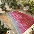 thumbnail image 1 of Fsddascl Red Ombre Coastal Outdoor Rug for Patio/Deck/Porch, Non-Slip Large Area Rug 6 x 9 Ft, Summer Nautical Beach Ocean Seaside Indoor Outdoor Rugs Washable Area Rugs, Camping Rug Carpet, 1 of 5