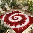 thumbnail image 1 of Fsddascl Red Ombre Outdoor Rug for Patio/Deck/Porch, Non-Slip Large Area Rug 4 x 6 Ft, Farmhouse Chic Tie Dye Abstract Retro Art Indoor Outdoor Rugs Washable Area Rugs, Reversible Camping Rug Carpet, 1 of 5