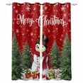 thumbnail image 1 of Fsddascl Red Snowman Christmas Blackout Curtains for Bedroom/Living Room, Thermal Insulated Kitchen Curtains, Xmas Tree Snowflake Gifts Grommet Darkening Window Treatment Drapes 27.5"x39"x2, 1 of 6