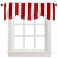 thumbnail image 1 of Fsddascl Red Striped Tie Up Valance Curtains for Windows, Kitchen Curtains Window Treatments, Christmas Farmhouse Red White Stripes Short Window Shades Valances for Bedroom Bathroom Cafe 42"x18", 1 of 7