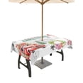 thumbnail image 1 of Fsddascl Red Truck Christmas Outdoor Tablecloth - 60x120 Inch Rectangle Dining Table Cover, Xmas Tree Botanical Wreath Retro Waterproof Outdoor Table Cloth with Umbrella Hole & Zipper for Patio, 1 of 7
