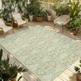 thumbnail image 1 of Fsddascl Retro Floral Outdoor Rug for Patio/Deck/Porch, Non-Slip Large Area Rug 5 x 8 Ft, Vintage Ethnic Tribe Abstract Art Sage Green Indoor Outdoor Rugs Washable Area Rugs, Camping Rug Carpet, 1 of 5