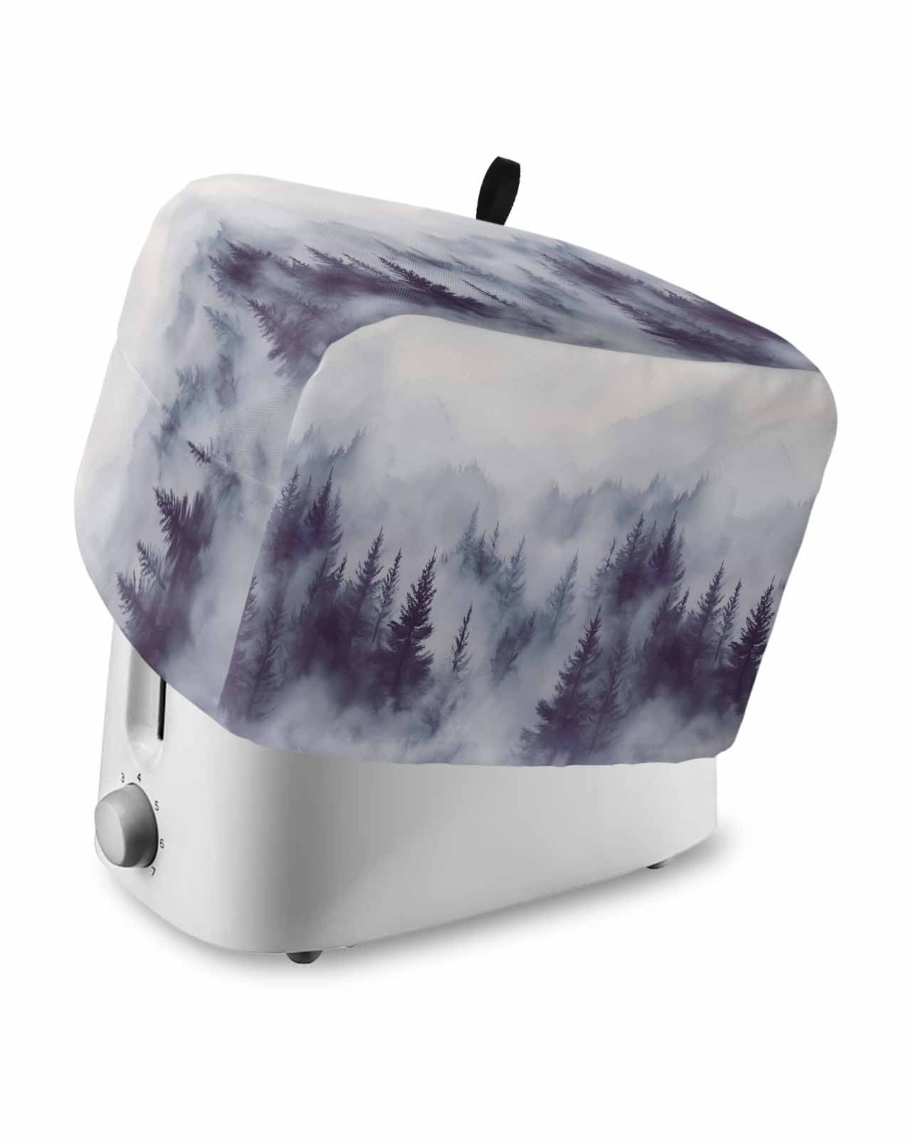 Tree Motif Toasters Fsddascl Retro Foggy Forest Small Toaster Cover 2 Slice, Kitchen ...