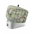 thumbnail image 1 of Fsddascl Rustic Gnome Toaster Cover 2 Slice, Small Kitchen Appliance Covers, Spring Flowers Butterfly Green Check Toaster Oven Cover with Loop, Bread Machine Cover Polyester Dust Cover Protection, 1 of 5