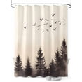 thumbnail image 1 of Fsddascl Rustic Mist Forest Shower Curtain Set - 72" x 78" Washable Bathtub Curtain with 12 Hooks, Vintage Watercolor Natural Landscape Waterproof Fabric Stall Shower Curtains for Bathroom/Bathtub, 1 of 6