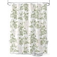 thumbnail image 1 of Fsddascl Sage Green Botanical Shower Curtain Set - 48" x 72" Washable Bathtub Curtain with 12 Hooks, Vintage Nature Flower Waterproof Fabric Stall Shower Curtains for Bathroom/Bathtub Décor, 1 of 6