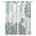 thumbnail image 1 of Fsddascl Sage Green Coastal Blackout Curtains for Bedroom/Living Room, Thermal Insulated Kitchen Curtains, Coral Grey Jellyfish Nautical Grommet Darkening Window Treatment Drapes 52"x84"x2, 1 of 8
