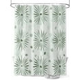 thumbnail image 1 of Fsddascl Sage Green Geometric Shower Curtain Set - 66" x 72" Washable Bathtub Curtain with 12 Hooks, Watercolor Color Block Art Waterproof Fabric Stall Shower Curtains for Bathroom/Bathtub Décor, 1 of 6