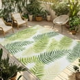 thumbnail image 1 of Fsddascl Sage Green Leaves Outdoor Rug for Patio/Deck/Porch, Non-Slip Large Area Rug 4 x 6 Ft, Summer Botanical Palm Leaf Indoor Outdoor Rugs Washable Area Rugs, Reversible Camping Rug Carpet Runner, 1 of 5