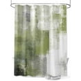 thumbnail image 1 of Fsddascl Sage Green Ombre Shower Curtain Set - 60" x 72" Washable Bathtub Curtain with 12 Hooks, Vintage Shabby Abstract Plaid Art Waterproof Fabric Stall Shower Curtains for Bathroom/Bathtub Décor, 1 of 6