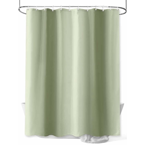 Fsddascl Sage Green Ombre Shower Curtain Set - Small 36" x 72" Washable Bathtub Curtain with 12 Hooks, Modern Abstract Art Waterproof Fabric Stall Shower Curtains for Bathroom/Bathtub Décor