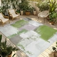 thumbnail image 1 of Fsddascl Sage Green Outdoor Rug for Patio/Deck, Non-Slip Large Area Rug 4 x 6 Ft, Modern Geometric Grey Oil Painting Abstract Indoor Outdoor Rugs Washable Area Rugs, Reversible Camping Rug Carpet, 1 of 5