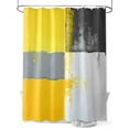 thumbnail image 1 of Fsddascl Simple Grey Yellow Shower Curtain Set - Long 72" x 84" Washable Bathtub Curtain with 12 Hooks, Abstract Color Block Art Waterproof Fabric Stall Shower Curtains for Bathroom/Bathtub Décor, 1 of 6