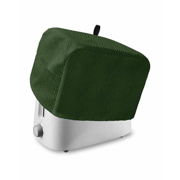 Fsddascl Solid Dark Green Toaster Cover 2 Slice, Small Kitchen Appliance Covers, Retro Minimalism Abstract Denim Texture Toaster Oven Cover with Loop, Bread Machine Cover Dust Cover Protection