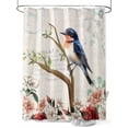 thumbnail image 1 of Fsddascl Spring Bird Branch Shower Curtain Set - 36" x 78" Washable Bathtub Curtain with 12 Hooks, Farmhouse Vintage Botanical Floral Waterproof Fabric Stall Shower Curtains for Bathroom/Bathtub, 1 of 6