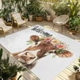 thumbnail image 1 of Fsddascl Spring Cow Outdoor Rug for Patio/Deck/Porch, Non-Slip Large Area Rug 5 x 8 Ft, Cute Wildflower Floral Botanical Blooms Indoor Outdoor Rugs Washable Area Rugs, Reversible Camping Rug Carpet, 1 of 5