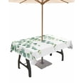 thumbnail image 1 of Fsddascl Spring Eucalyptus Leaf Outdoor Tablecloth - 60x84 Inch Rectangle Dining Table Cover, Simple Botanical Branches Vines Waterproof Outdoor Table Cloth with Umbrella Hole & Zipper for Patio, 1 of 7
