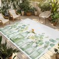 thumbnail image 1 of Fsddascl Spring Eucalyptus Outdoor Rug for Patio/Deck/Porch, Non-Slip Large Area Rug 5 x 8 Ft, Birds Green Leaf Vase Watercolor Indoor Outdoor Rugs Washable Area Rugs, Reversible Camping Rug Carpet, 1 of 5