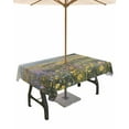 thumbnail image 1 of Fsddascl Spring Floral Outdoor Tablecloth - 60x102 Inch Rectangle Dining Table Cover, Oil Painting Pastoral Botanical Waterproof Outdoor Table Cloth with Umbrella Hole & Zipper for Picnic/Patio, 1 of 7