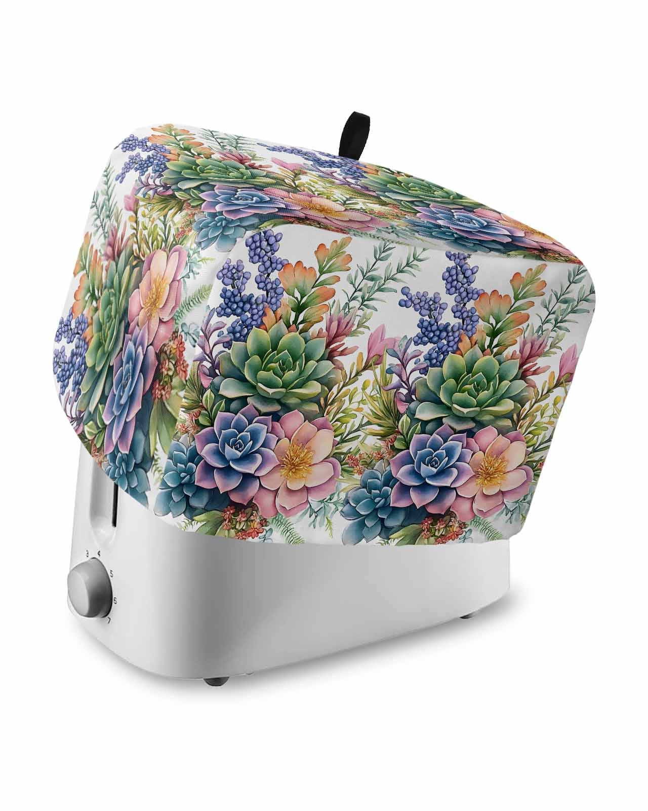Fsddascl Spring Floral Succulents Toaster Cover 2 Slice, Small Kitchen ...
