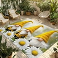 thumbnail image 1 of Fsddascl Spring Gnomes Outdoor Rug for Patio/Deck/Porch, Non-Slip Large Area Rug 4 x 6 Ft, Retro Summer Daisy Flower Oil Painting Indoor Outdoor Rugs Washable Area Rugs, Camping Rug Carpet, 1 of 5