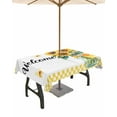 thumbnail image 1 of Fsddascl Spring Sunflower Outdoor Tablecloth - 52x70 Inch Rectangle Dining Table Cover, Yellow Butterfly Plaid Botanical Waterproof Outdoor Table Cloth with Umbrella Hole & Zipper for Picnic/Patio, 1 of 7