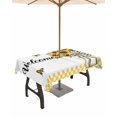 thumbnail image 1 of Fsddascl Spring Sunflower Outdoor Tablecloth - 60x102 Inch Rectangle Dining Table Cover, Yellow Plaid Butterfly Country Art Waterproof Outdoor Table Cloth with Umbrella Hole & Zipper for Patio, 1 of 7