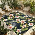 thumbnail image 1 of Fsddascl Summer Flowers Outdoor Rug for Patio/Deck/Porch, Non-Slip Large Area Rug 6 x 9 Ft, Farmhouse Botanical Tropical Plant Leaves Indoor Outdoor Rugs Washable Area Rugs, Camping Rug Carpet, 1 of 5
