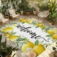 thumbnail image 1 of Fsddascl Summer Lemon Outdoor Rug for Patio/Deck/Porch, Non-Slip Large Area Rug 6 x 9 Ft, Spring Yellow Fruits Green Leaf Plant Indoor Outdoor Rugs Washable Area Rugs, Reversible Camping Rug Carpet, 1 of 5
