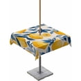 thumbnail image 1 of Fsddascl Summer Lemon Outdoor Tablecloth - 54x54 Inch Square Dining Table Cover, Spring Leaf Watercolor Pastoral Plant Waterproof Outdoor Table Cloth with Umbrella Hole & Zipper for Picnic/Patio, 1 of 7