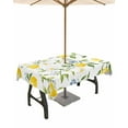 thumbnail image 1 of Fsddascl Summer Lemon Outdoor Tablecloth - 60x102 Inch Rectangle Dining Table Cover, Yellow Botanical Spring Floral Country Waterproof Outdoor Table Cloth with Umbrella Hole & Zipper for Patio, 1 of 7