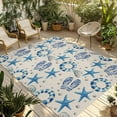thumbnail image 1 of Fsddascl Summer Starfish Outdoor Rug for Patio/Deck/Porch, Non-Slip Large Area Rug 5 x 8 Ft, Swimming Circle Flip Flops Artwork Indoor Outdoor Rugs Washable Area Rugs, Reversible Camping Rug Carpet, 1 of 5