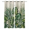 thumbnail image 1 of Fsddascl Summer Tropical Leaves Blackout Curtains for Bedroom/Living Room, Thermal Insulated Kitchen Curtains, Vintage Botanical Green Palm Grommet Darkening Window Treatment Drapes 42"x84"x2, 1 of 6