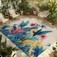 thumbnail image 1 of Fsddascl Summer Tropical Leaves Outdoor Rug for Patio/Deck/Porch, Non-Slip Large Area Rug 5 x 8 Ft, Farmhouse Botanical Plants Indoor Outdoor Rugs Washable Area Rugs, Reversible Camping Rug Carpet, 1 of 5
