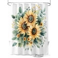 thumbnail image 1 of Fsddascl Sunflower Shower Curtain Set - Extra Long 72" x 96" Washable Bathtub Curtain with 12 Hooks, Green Eucalyptus Watercolor Green Yellow Waterproof Fabric Stall Shower Curtains for Bathroom, 1 of 6
