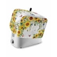 thumbnail image 1 of Fsddascl Sunflower Toaster Cover 2 Slice, Small Kitchen Appliance Covers, Summer Botanical Butterfly Watercolor Toaster Oven Cover with Loop, Bread Machine Cover Polyester Dust Cover Protection, 1 of 5