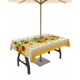 thumbnail image 1 of Fsddascl Sunflower Yellow Outdoor Tablecloth - 60x102 Inch Rectangle Table Cover, Retro Southwest Country Plant Leaf Floral Waterproof Outdoor Table Cloth with Umbrella Hole & Zipper for Patio, 1 of 7