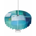 thumbnail image 1 of Fsddascl Teal Blue Outdoor Tablecloth - 60 Inch Round Dining Table Cover, Modern Oil Painting Abstract Geometric Waterproof Outdoor Table Cloth with Umbrella Hole & Zipper for Picnic/Patio/Party, 1 of 7
