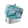 thumbnail image 1 of Fsddascl Teal Marble Small Toaster Cover 2 Slice, Kitchen Appliance Covers, Contemporary Ink Painted Abstract Art Toaster Oven Cover with Loop, Bread Machine Cover Polyester Dust Cover Protection, 1 of 5