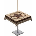 thumbnail image 1 of Fsddascl Texas Star Brown Outdoor Tablecloth - 54x54 Inch Square Dining Table Cover, Country Star Rustic Vintage Wooden Waterproof Outdoor Table Cloth with Umbrella Hole & Zipper for Picnic/Patio, 1 of 7