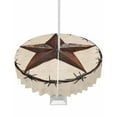 thumbnail image 1 of Fsddascl Texas Star Vintage Outdoor Tablecloth - 60 Inch Round Dining Table Cover, Farmhouse Country Stars Western Waterproof Outdoor Table Cloth with Umbrella Hole & Zipper for Picnic/Patio/Party, 1 of 7