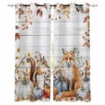 thumbnail image 1 of Fsddascl Thanksgiving Blackout Curtains for Bedroom/Living Room, Thermal Insulated Kitchen Curtains, Squirrel Fox Pumpkin Autumn Eucalyptus Grommet Darkening Window Treatment Drapes 27.5"x39"x2, 1 of 6
